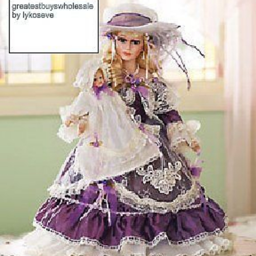 2pc my mommy + baby victorian style dolls great 4